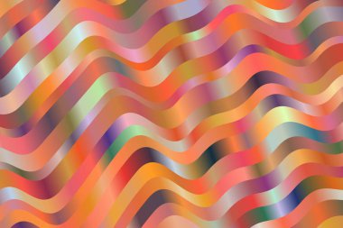 Pembe, turuncu, kırmızı ve mavi dalga vektör arkaplanı.
