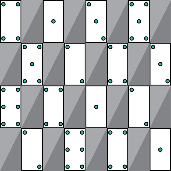 Patrón geométrico vectorial inconsútil con rectángulo como dominó y triángulo — Archivo Imágenes Vectoriales