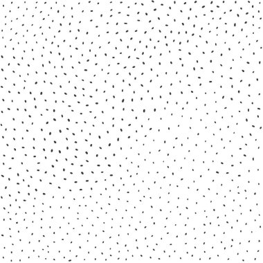 Elle çizilmiş vektör seamless modeli basit BLOB'lar beyaz zemin üzerine koyu gri noktalar, puan ile