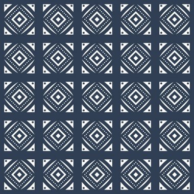 Vektör seamless modeli tek renkli fayans basit tarzı farklı geometrik öğelerle