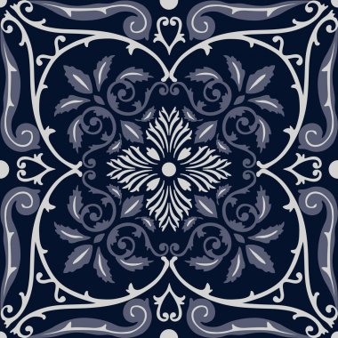 Vektör seamless modeli döşeme ile Arabesk