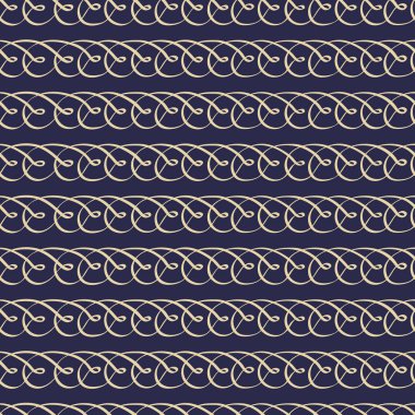 El mavi zemin üzerine altın mürekkep Kaligrafi ile sorunsuz vektör desen çizimi