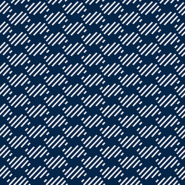 Şekiller ve çizgiler üzerinde mavi arka plan ile soyut geometrik sorunsuz vektör desen