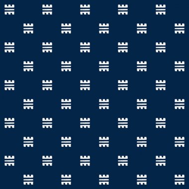 Soyut Indigo shibori sorunsuz vektör desen mozaik ile