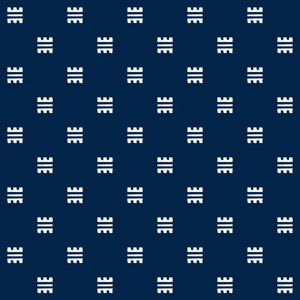 モザイクで抽象的な藍絞シームレスなベクトル パターン — ストックベクタ