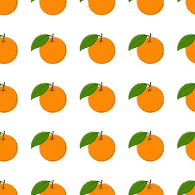 Vektör Dikişsiz desen arka plan el ile portakal vintage tarzı çizilmiş. Beyaz.
