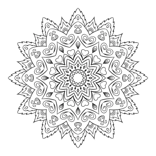 Butik, çiçekçi, iş, iç Roumd süsleme. Şirket işareti, amblem, öğe. Basit geometrik mandala logo. Kaleydoskop büyük bud.