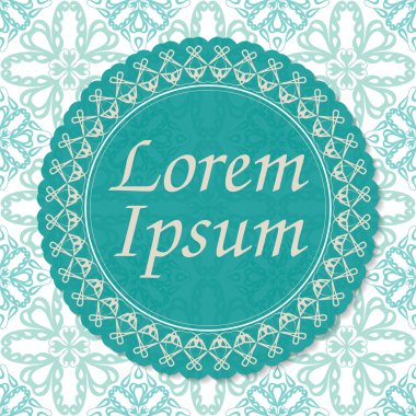 Poster damask desenli. Vektör arka plan