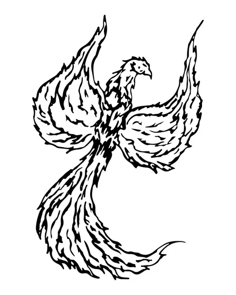 Firebird, créature mythique des contes russes, illustration vectorielle — Image vectorielle