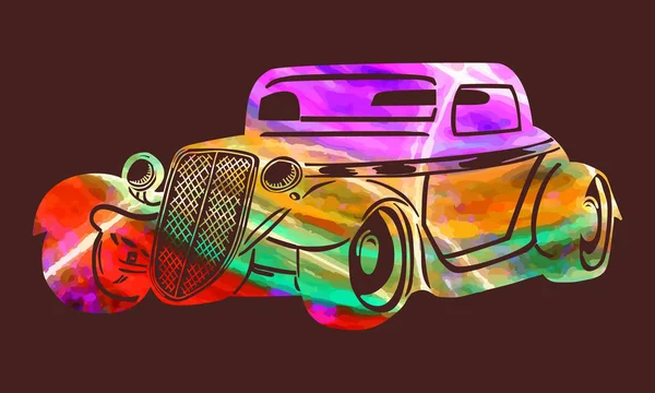 Vector coche retro. Ilustración — Vector de stock