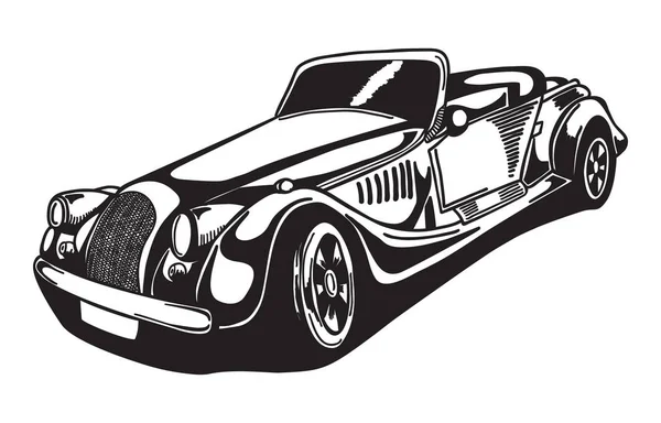 Vector retro hot rod — Stock Vector