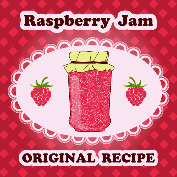 Raspberry Jam. Vector illustration