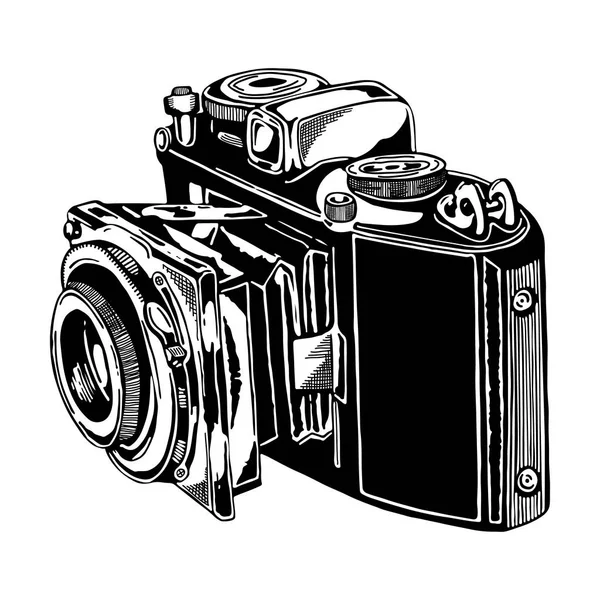 Bosquejo cámara de fotos — Vector de stock