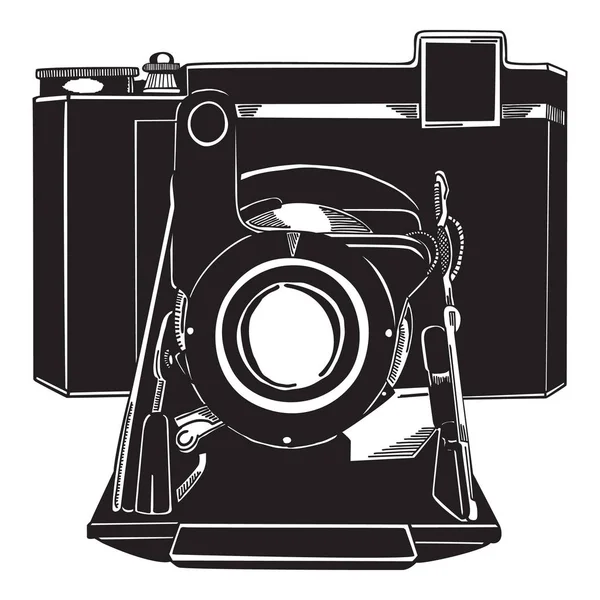Sketch photo camera — Stock Vector