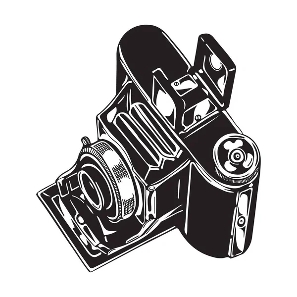 Sketch photo camera — Stock Vector
