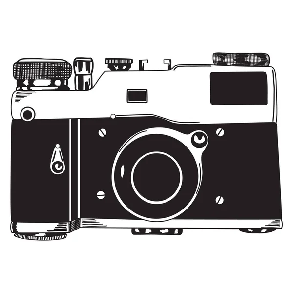 Bosquejo cámara de fotos — Vector de stock