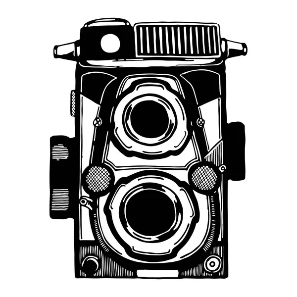 Sketch photo camera — Stock Vector