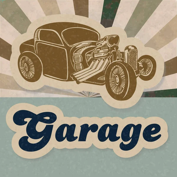 Folheto de design de carro vintage —  Vetores de Stock