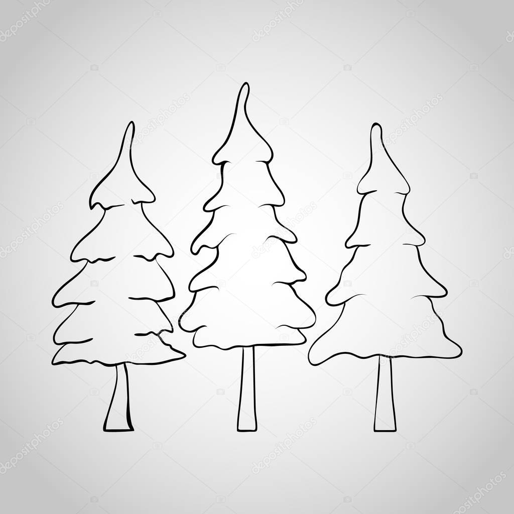 Spruce icon isolated. Vector illustration