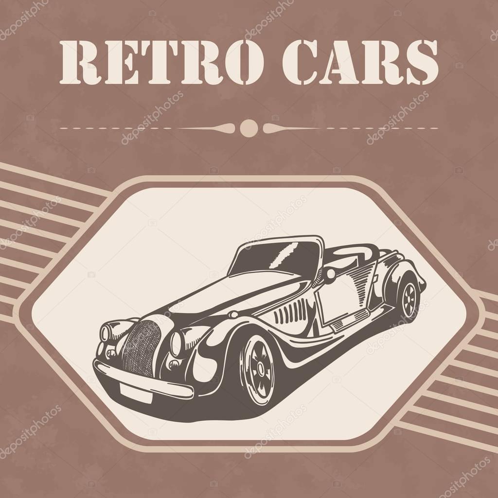 Vintage car design flyer