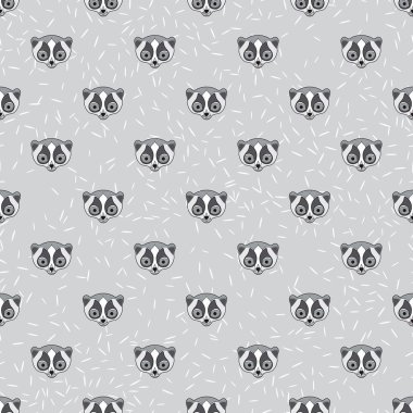 Vektör çizimi lemur. Sorunsuz arka plan