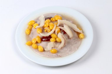 Neal ginkgo tatlı püresi taro olarak, hindistan cevizi sütü nde ginkgo şal yapışkan pirinç Çin maymun elma tepesinde, hindistan cevizi rulo ve tatlı krema olarak Çince Sebze festivali için tatlı 