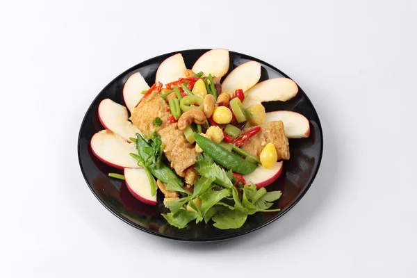 Chinese Vegetable festival  food as fried cashews nut and ginkgo with mixed vegetables,  "J food festival" — Stock Photo, Image