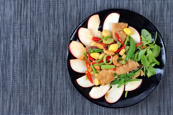 Chinese Vegetable festival  food as fried cashews nut and ginkgo with mixed vegetables,  