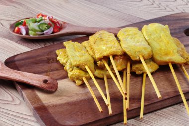 Kömür haşlanmış domuz satay, ev büyük boyutta yapılan, 