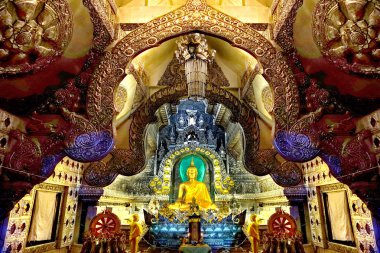 Buda resim Wat Si Süphan, Tayland, gümüş salonunda