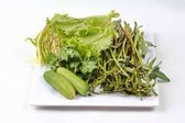 Připravený zeleninový příkrm podává thajská pálivá kyselá jídla .