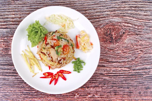 Thai food, Fried jasmine rice with ginger. — Stok Foto