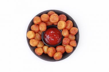 Kızarmış patates topları tarifi, domates ile dauphine patates püresi sa