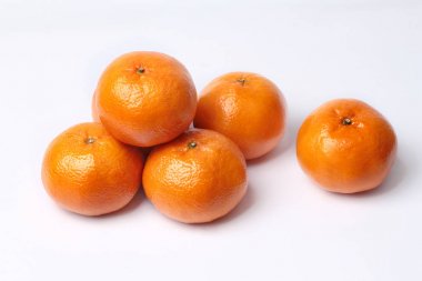 Mandarin-Honey Murcott oranges  on white background. clipart