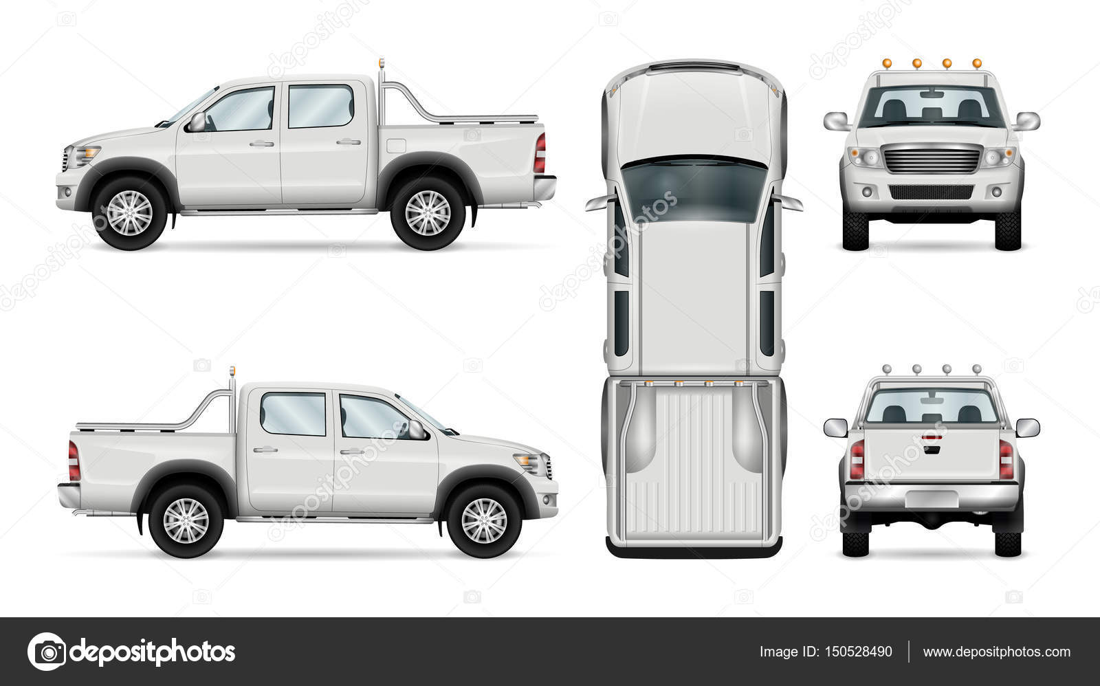 Camioneta de vector sobre fondo blanco — Vector de stock ...