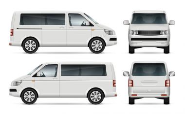 Minibus vector template