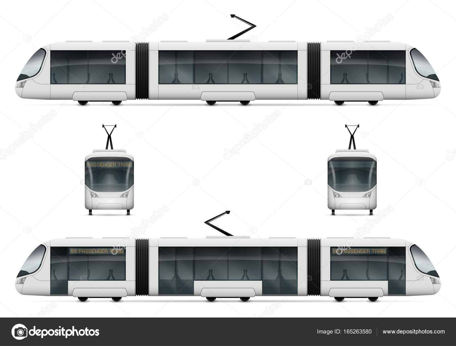 Download Electric train vector mock up. — Stock Vector © imgvector ...
