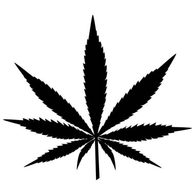 Yaprak esrar silüeti