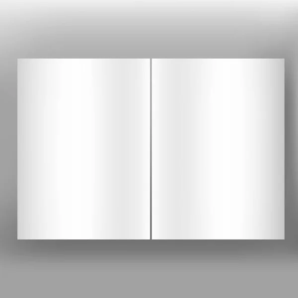 Folded white paper sheets on grey background. Can use for business card, booklet, postcard, magazine, leaflet, poster, advertising or brochure mock up template. — Stockfoto