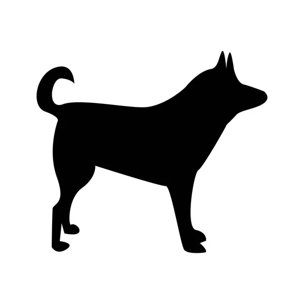 Köpek, vektör illüstrasyon köpek işareti silüeti