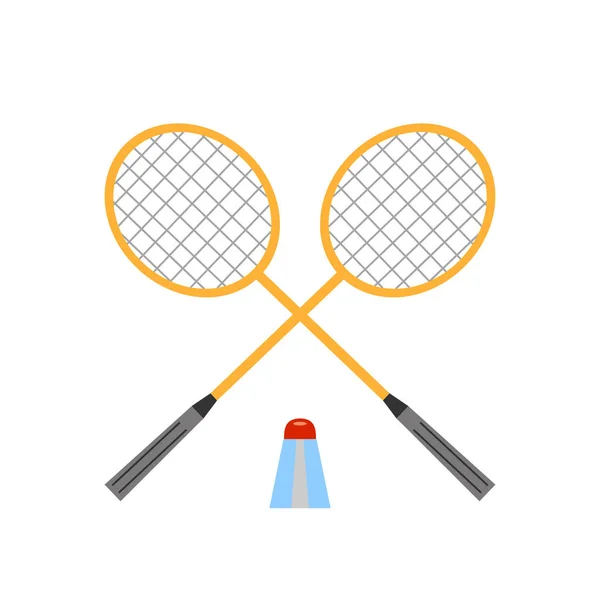 Badminton-Symbol-Vektor-Illustration auf weißem Hintergrund. — Stockvektor