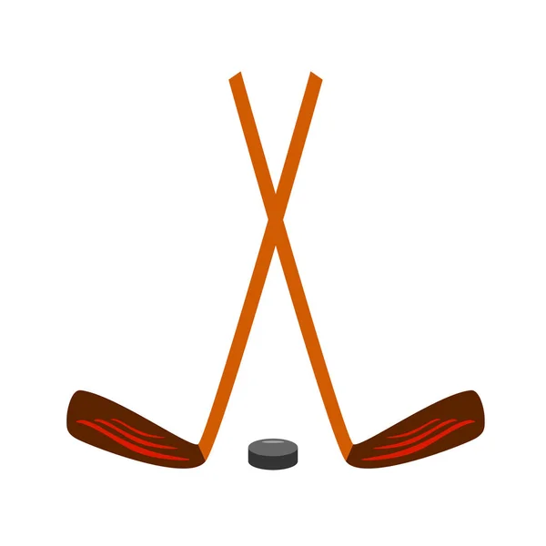 Hockey set icon on white. Vector illustration. — Stock Vector