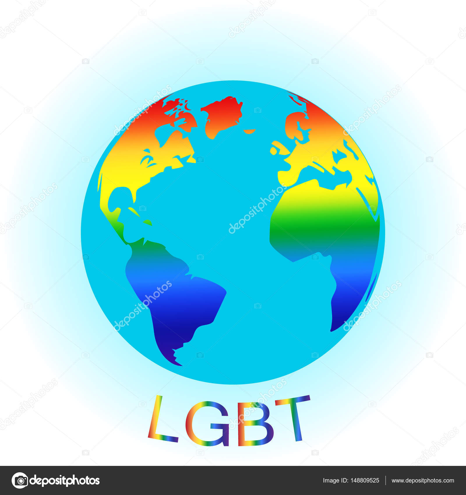 Globe Symbol With Lgbt Rainbow Colored World Map World Map Painted In Seven Primary Colors Vector Image By C Alena Zagura Mail Ru Vector Stock