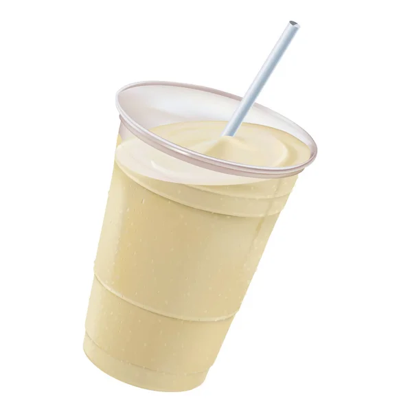 Milkshake alla vaniglia / banana — Vettoriale Stock