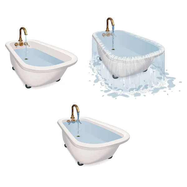 Taşan küvet bilimsel benzetme.