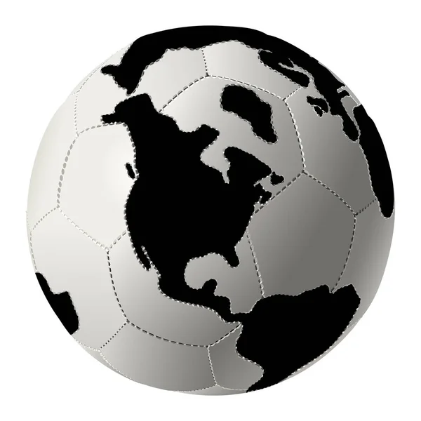 Soccer Ball Globe — Stock Vector