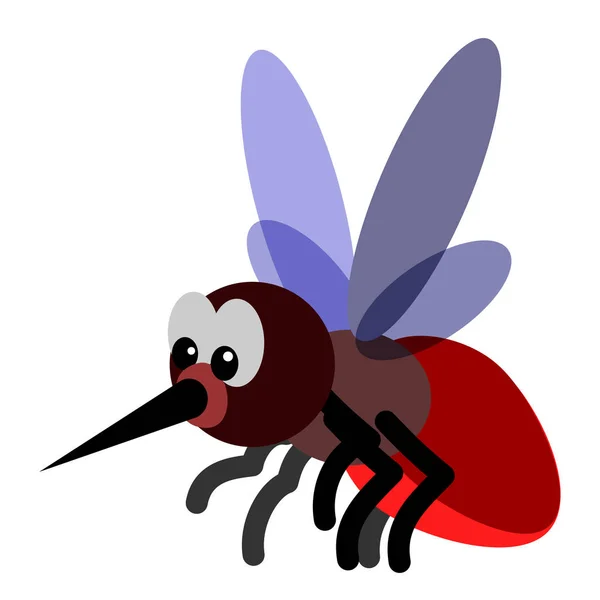 Mosquito volando Bug — Vector de stock