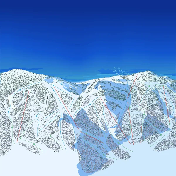 Mapa genérico de esquí . — Foto de Stock