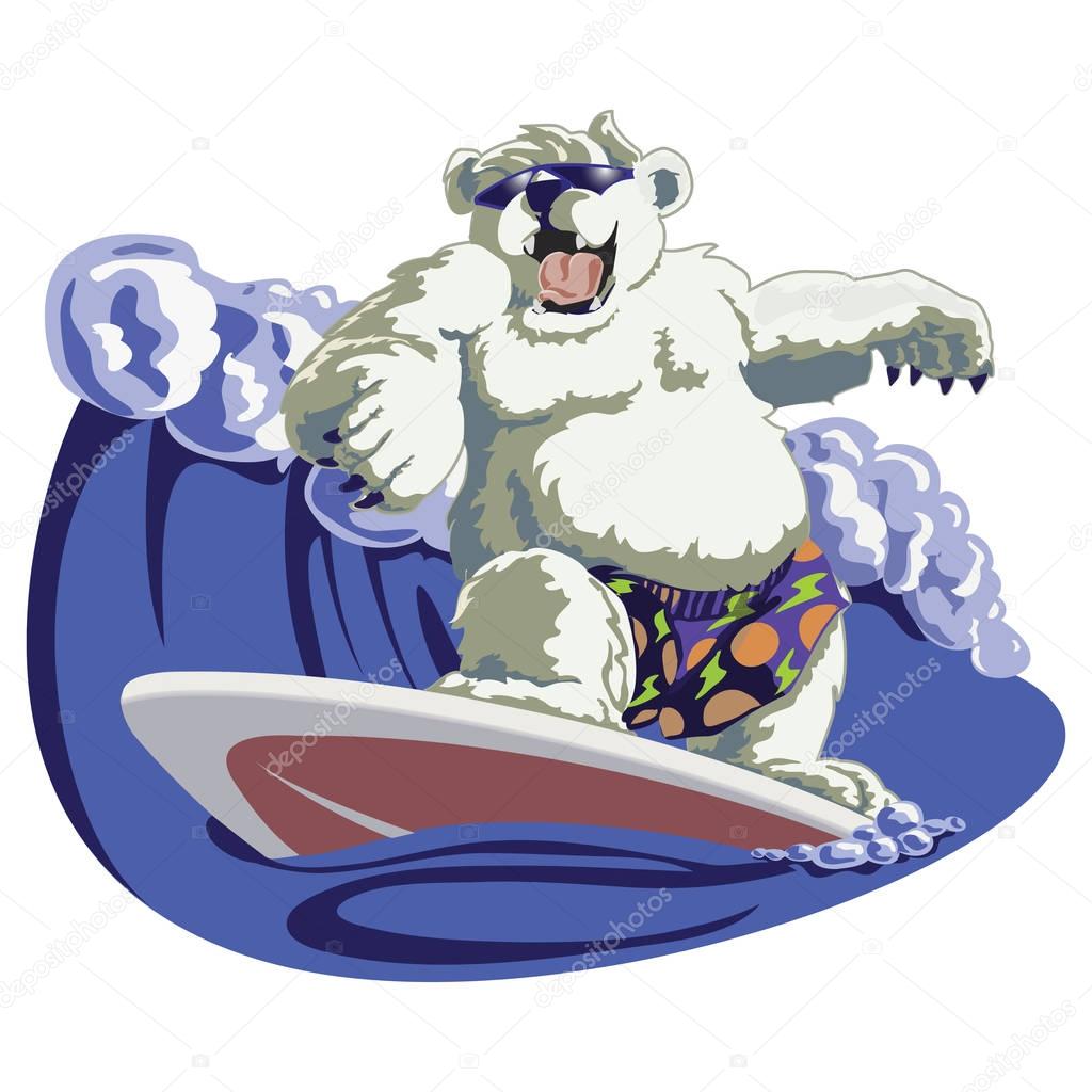 Polar Bear Surfing