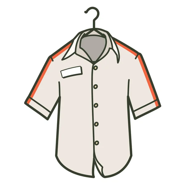 Κοντομάνικο πουκάμισο εργασίας — Διανυσματικό Αρχείο